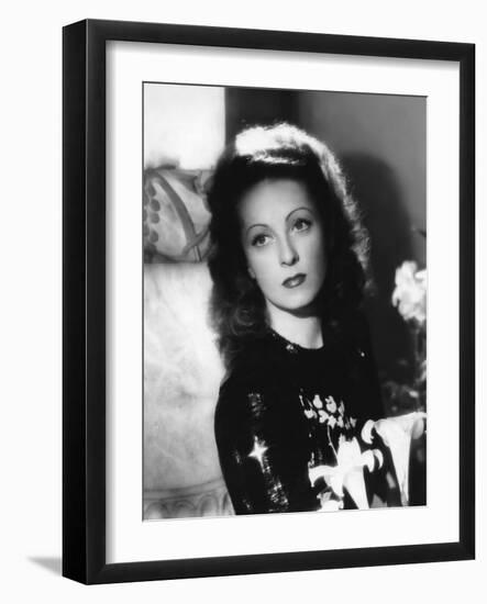 Danielle Darrieux, c. 1940 (b/w photo)-null-Framed Photo