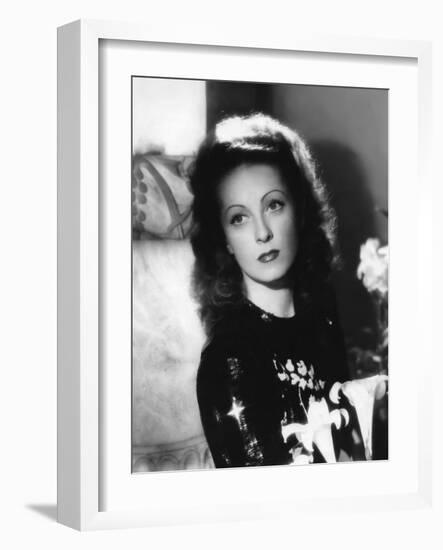 Danielle Darrieux, c. 1940 (b/w photo)-null-Framed Photo