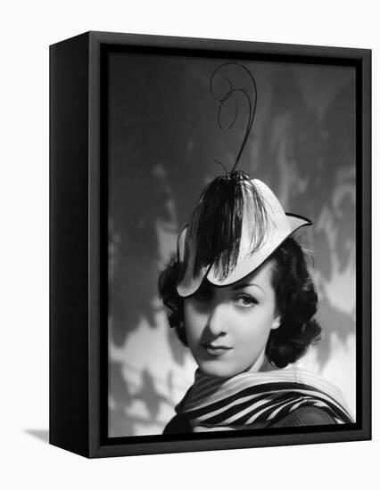 Danielle Darrieux IN THE 30'S (b/w photo)-null-Framed Stretched Canvas