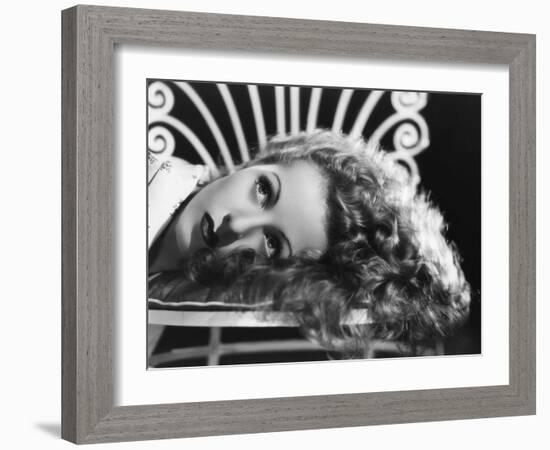 Danielle Darrieux, photo par Ray Jones, 1938 (b/w photo)-null-Framed Photo