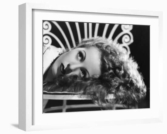 Danielle Darrieux, photo par Ray Jones, 1938 (b/w photo)-null-Framed Photo