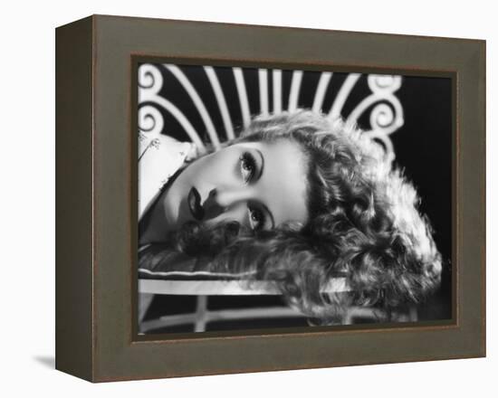 Danielle Darrieux, photo par Ray Jones, 1938 (b/w photo)-null-Framed Stretched Canvas