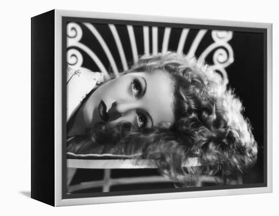 Danielle Darrieux, photo par Ray Jones, 1938 (b/w photo)-null-Framed Stretched Canvas