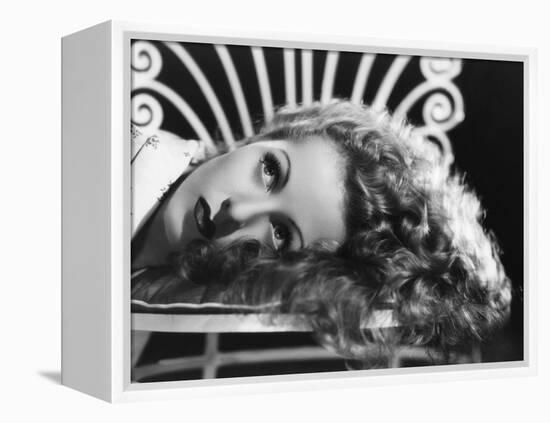 Danielle Darrieux, photo par Ray Jones, 1938 (b/w photo)-null-Framed Stretched Canvas