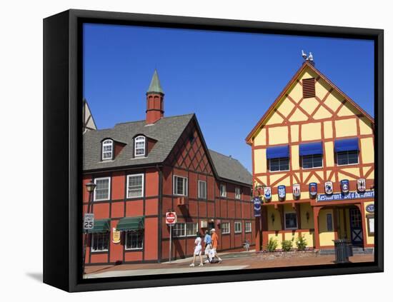 Danish Architecture on Alisal Road, Solvang, Santa Barbara County, Central California-Richard Cummins-Framed Premier Image Canvas