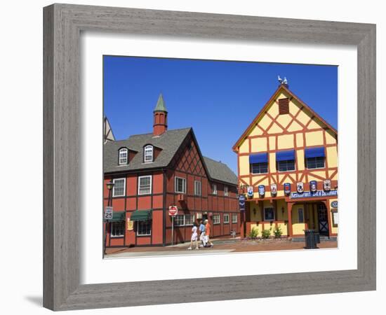 Danish Architecture on Alisal Road, Solvang, Santa Barbara County, Central California-Richard Cummins-Framed Photographic Print