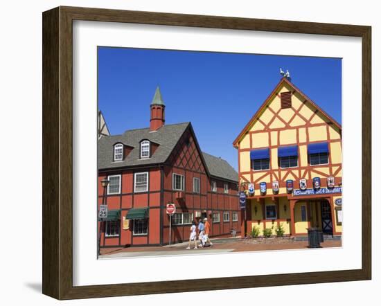 Danish Architecture on Alisal Road, Solvang, Santa Barbara County, Central California-Richard Cummins-Framed Photographic Print