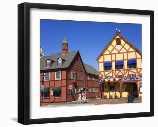 Danish Architecture on Alisal Road, Solvang, Santa Barbara County, Central California-Richard Cummins-Framed Photographic Print