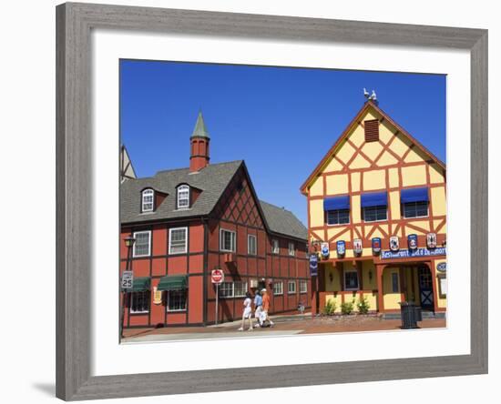 Danish Architecture on Alisal Road, Solvang, Santa Barbara County, Central California-Richard Cummins-Framed Photographic Print