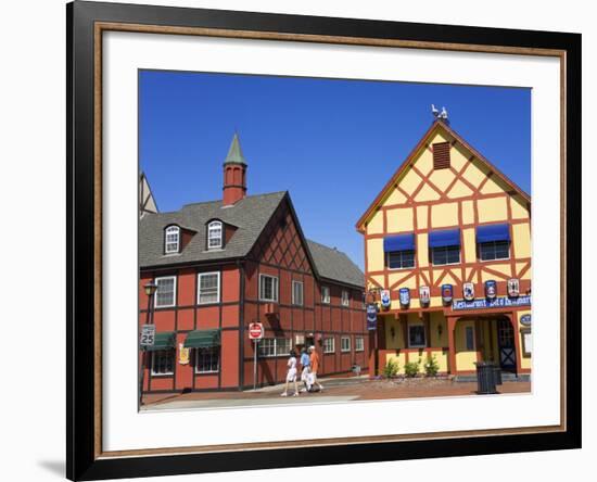 Danish Architecture on Alisal Road, Solvang, Santa Barbara County, Central California-Richard Cummins-Framed Photographic Print