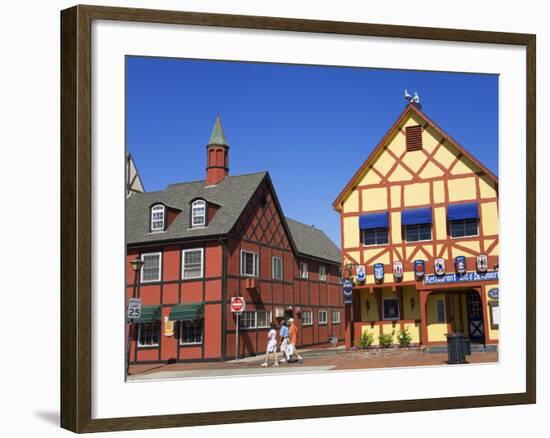 Danish Architecture on Alisal Road, Solvang, Santa Barbara County, Central California-Richard Cummins-Framed Photographic Print