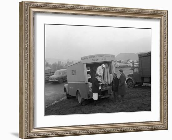 Danish Bacon Company Wholesale Lorry at Barnsley Market, South Yorkshire, 1961-Michael Walters-Framed Photographic Print