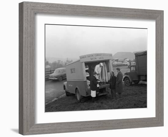 Danish Bacon Company Wholesale Lorry at Barnsley Market, South Yorkshire, 1961-Michael Walters-Framed Photographic Print