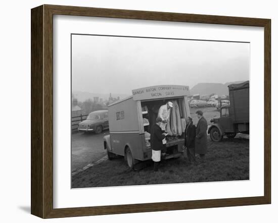 Danish Bacon Company Wholesale Lorry at Barnsley Market, South Yorkshire, 1961-Michael Walters-Framed Photographic Print