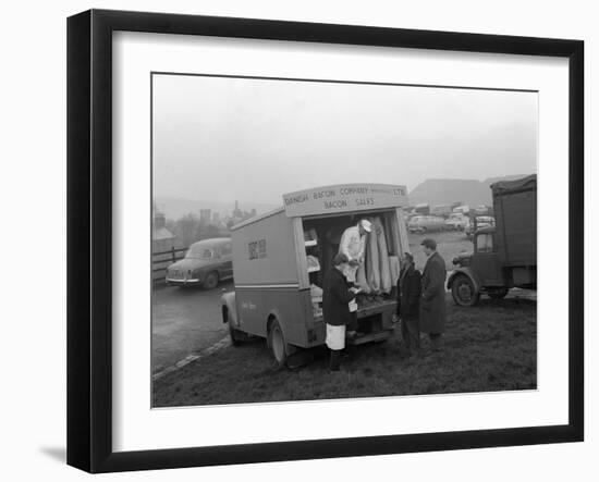 Danish Bacon Company Wholesale Lorry at Barnsley Market, South Yorkshire, 1961-Michael Walters-Framed Photographic Print