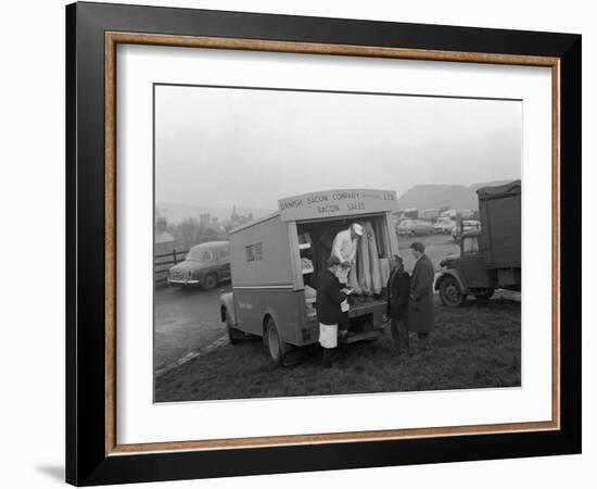 Danish Bacon Company Wholesale Lorry at Barnsley Market, South Yorkshire, 1961-Michael Walters-Framed Photographic Print