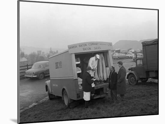 Danish Bacon Company Wholesale Lorry at Barnsley Market, South Yorkshire, 1961-Michael Walters-Mounted Photographic Print