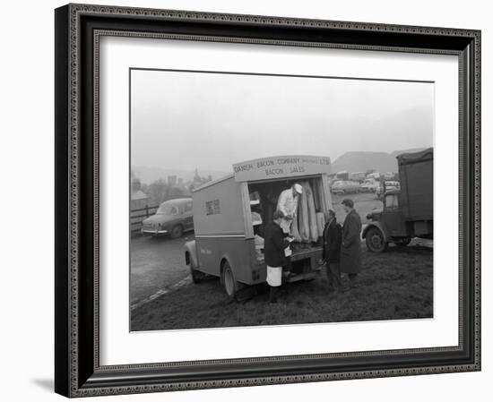 Danish Bacon Company Wholesale Lorry at Barnsley Market, South Yorkshire, 1961-Michael Walters-Framed Photographic Print
