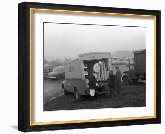 Danish Bacon Company Wholesale Lorry at Barnsley Market, South Yorkshire, 1961-Michael Walters-Framed Photographic Print