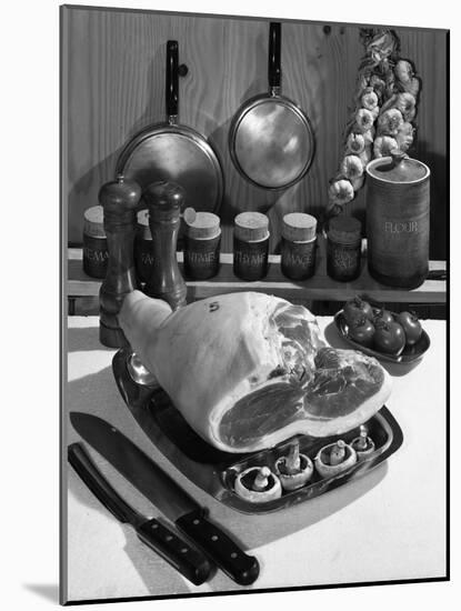 Danish Bacon Gammon Joint with Spice Jars, 1963-Michael Walters-Mounted Photographic Print