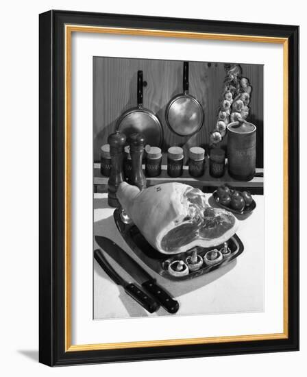 Danish Bacon Gammon Joint with Spice Jars, 1963-Michael Walters-Framed Photographic Print