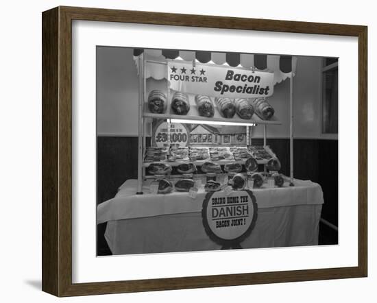 Danish Bacon Pre Packed Meat Display, Kilnhurst, South Yorkshire, 1963-Michael Walters-Framed Photographic Print