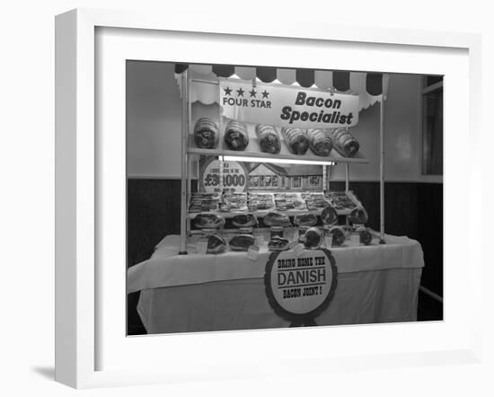 Danish Bacon Pre Packed Meat Display, Kilnhurst, South Yorkshire, 1963-Michael Walters-Framed Photographic Print