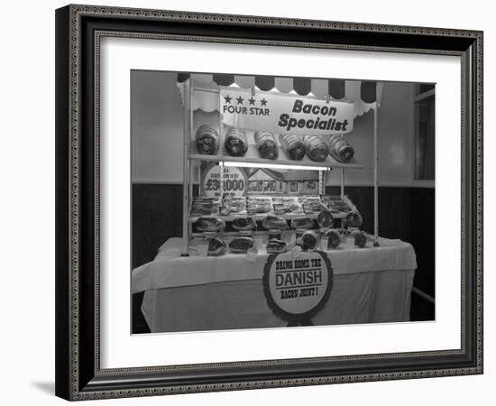 Danish Bacon Pre Packed Meat Display, Kilnhurst, South Yorkshire, 1963-Michael Walters-Framed Photographic Print