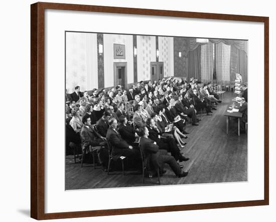 Danish Bacon Sales Team Meeting, Earl of Doncaster Hotel, 1964-Michael Walters-Framed Photographic Print