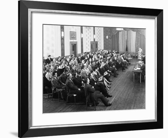 Danish Bacon Sales Team Meeting, Earl of Doncaster Hotel, 1964-Michael Walters-Framed Photographic Print