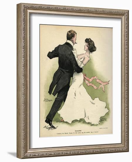 Danish Couple 1902-Paul Fischer-Framed Art Print