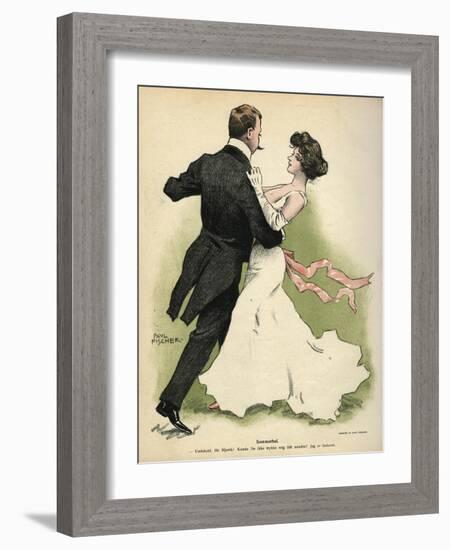 Danish Couple 1902-Paul Fischer-Framed Art Print