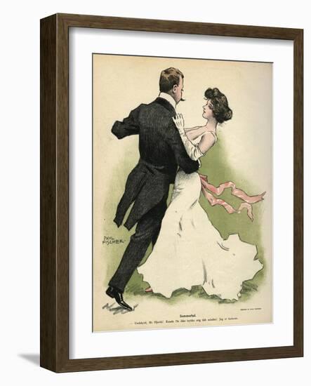 Danish Couple 1902-Paul Fischer-Framed Art Print