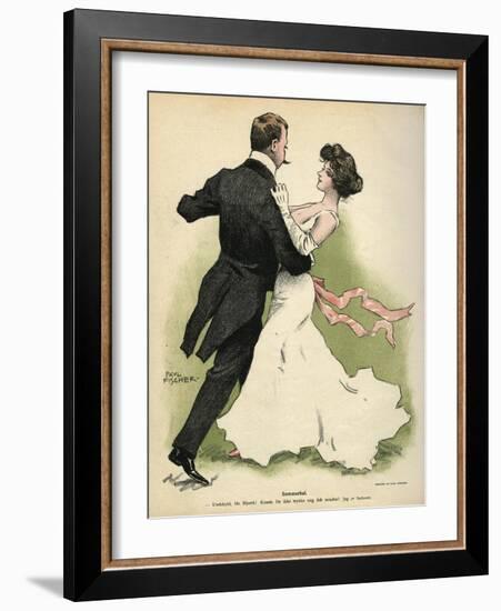 Danish Couple 1902-Paul Fischer-Framed Art Print