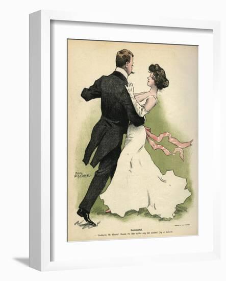 Danish Couple 1902-Paul Fischer-Framed Art Print