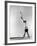 Danish Gymnastics Champion Hans Elmann Executing High Front Vault-Gjon Mili-Framed Photographic Print