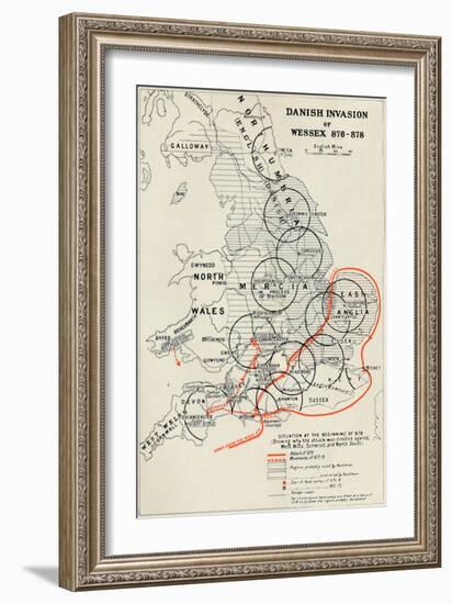 'Danish Invasion of Wessex 876-878', (1935)-Unknown-Framed Giclee Print