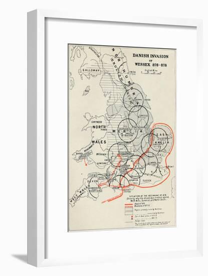 'Danish Invasion of Wessex 876-878', (1935)-Unknown-Framed Giclee Print