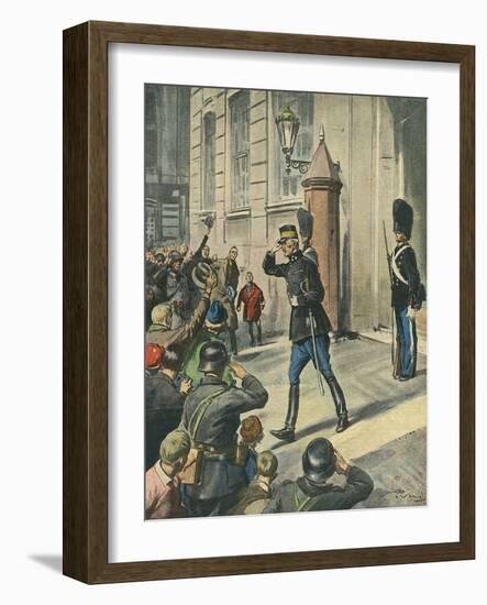 Danish King Walks 1940-Vittorio Pisani-Framed Art Print