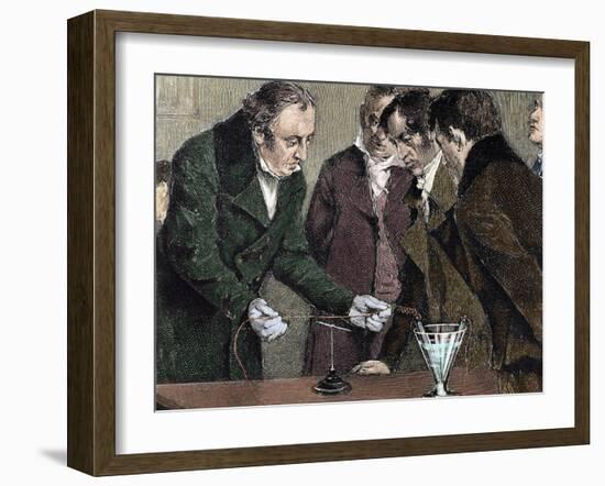 Danish Physicist and Chemist. Oersted Discovers Electromagnetism-Prisma Archivo-Framed Photographic Print