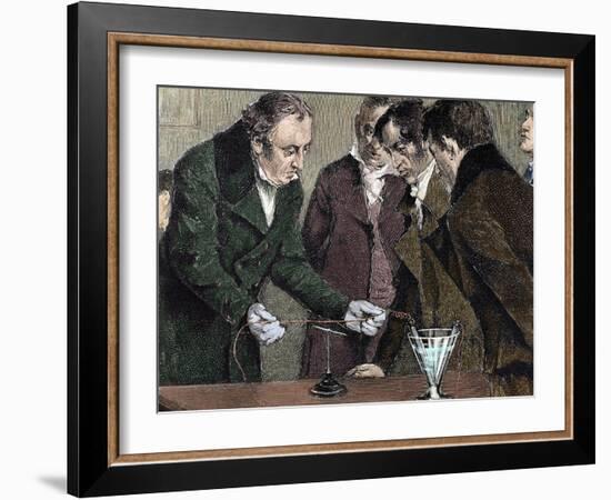 Danish Physicist and Chemist. Oersted Discovers Electromagnetism-Prisma Archivo-Framed Photographic Print