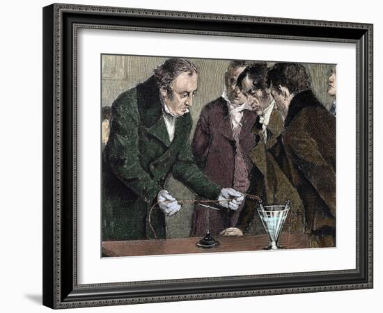 Danish Physicist and Chemist. Oersted Discovers Electromagnetism-Prisma Archivo-Framed Photographic Print