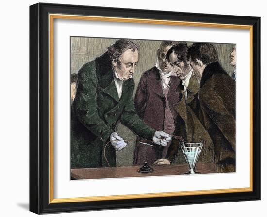 Danish Physicist and Chemist. Oersted Discovers Electromagnetism-Prisma Archivo-Framed Photographic Print