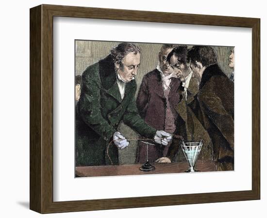 Danish Physicist and Chemist. Oersted Discovers Electromagnetism-Prisma Archivo-Framed Photographic Print