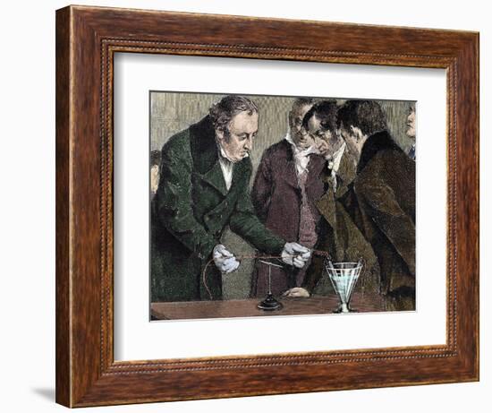 Danish Physicist and Chemist. Oersted Discovers Electromagnetism-Prisma Archivo-Framed Photographic Print