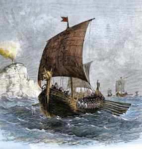 Danish Viking Ship, Raven, at Sea