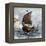 Danish Viking Ship, Raven, at Sea-null-Framed Premier Image Canvas