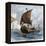 Danish Viking Ship, Raven, at Sea-null-Framed Premier Image Canvas