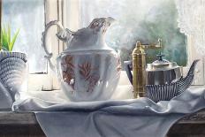 Afternoon Tea con Bottiglia Blu-Danka Weitzen-Framed Giclee Print