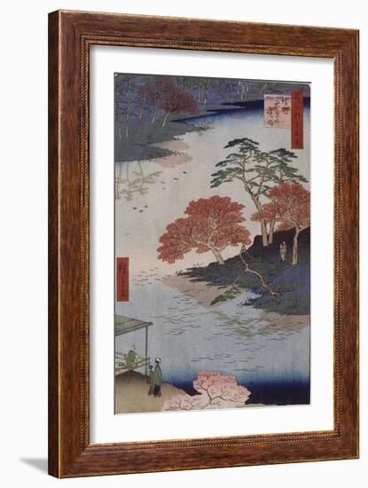 Dans l'enceinte sacrée de sanctuaire d'Akiba-Ando Hiroshige-Framed Giclee Print